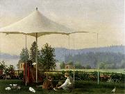 Ferdinand von Wright Garden in Haminanlathi oil painting reproduction
